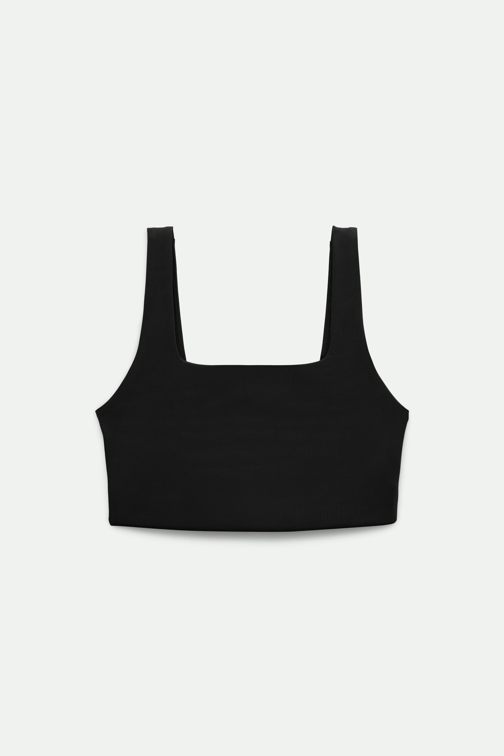 Black Tommy Cropped Bra