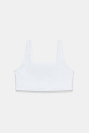 White Tommy Cropped Bra