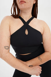 Black Becca X Neck Bra