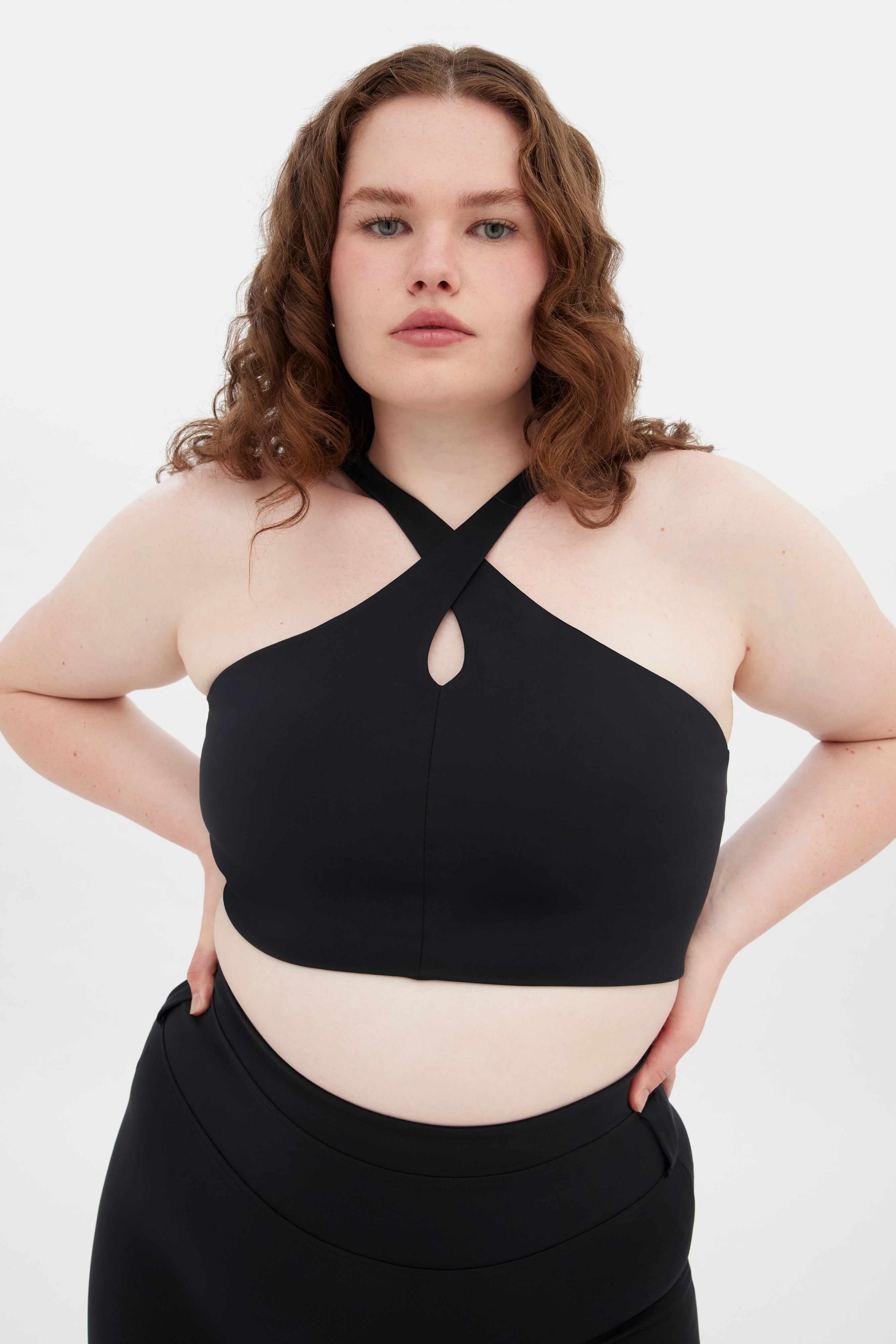 Black Becca X Neck Bra