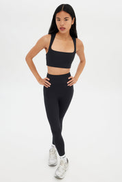 Black Natalie Seamed Bra