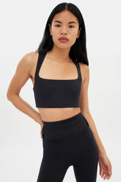 Black Natalie Seamed Bra