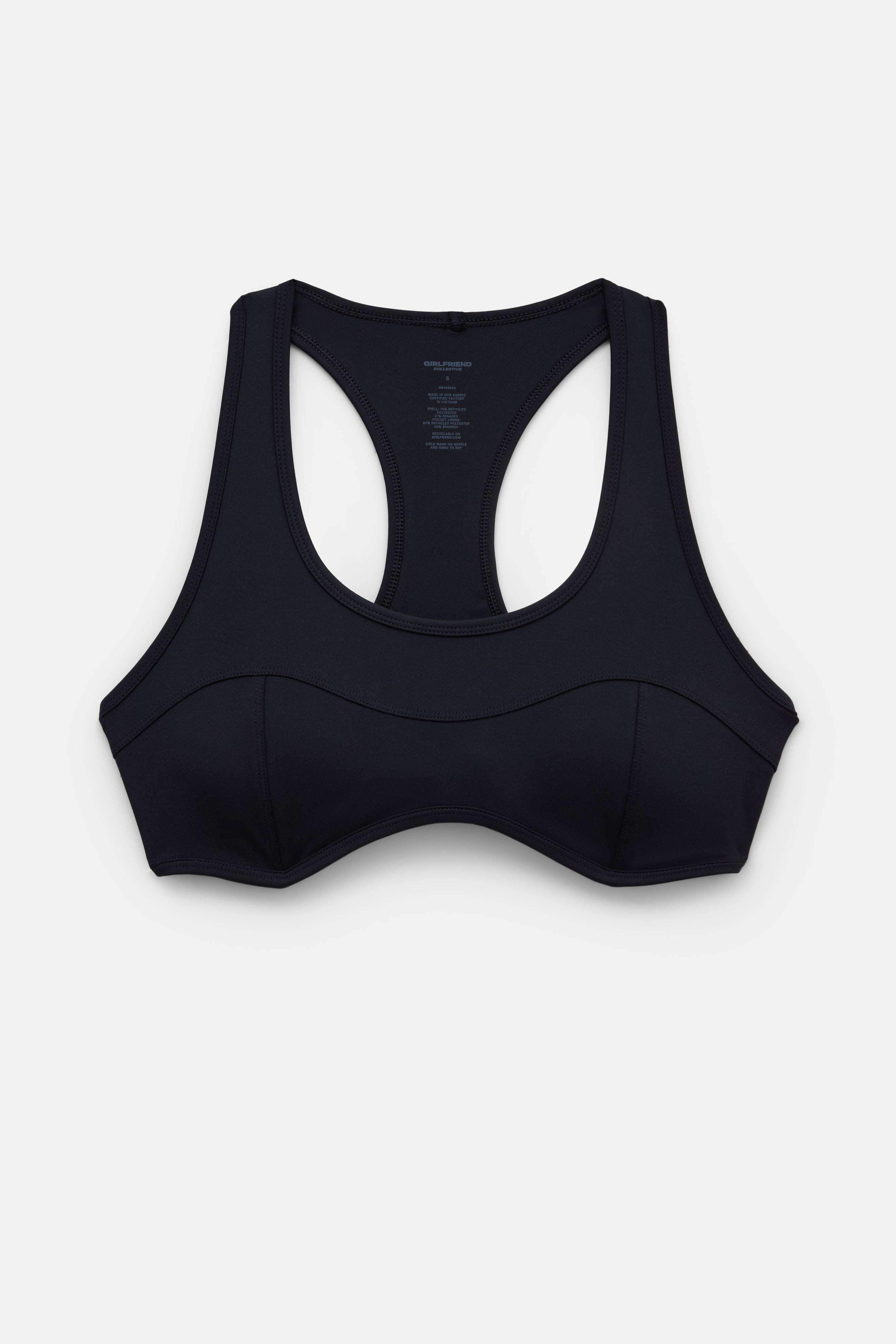 Black Connie Curved Bra