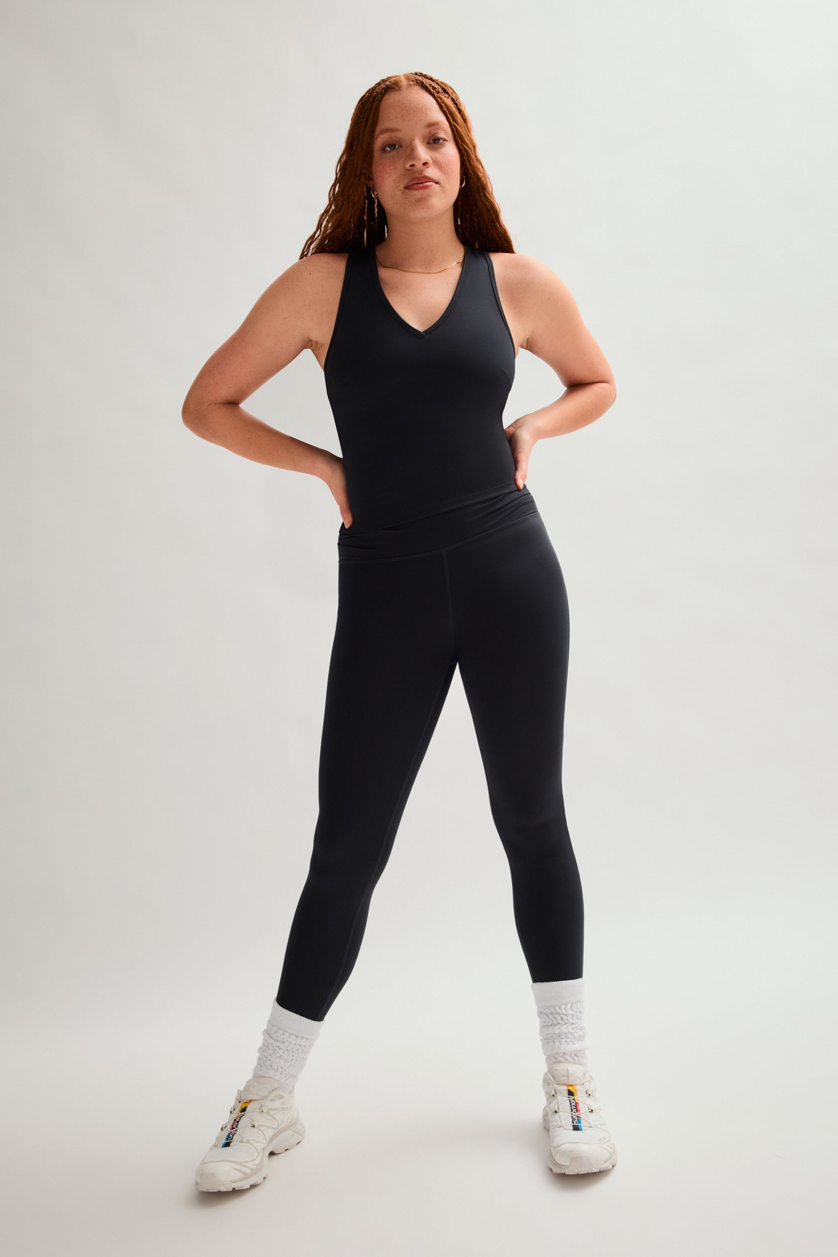 Black Maddie V-Neck Tank