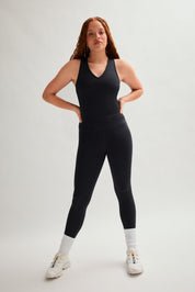 Black Maddie V-Neck Tank