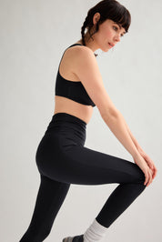 Black Kiki Pleated Bra