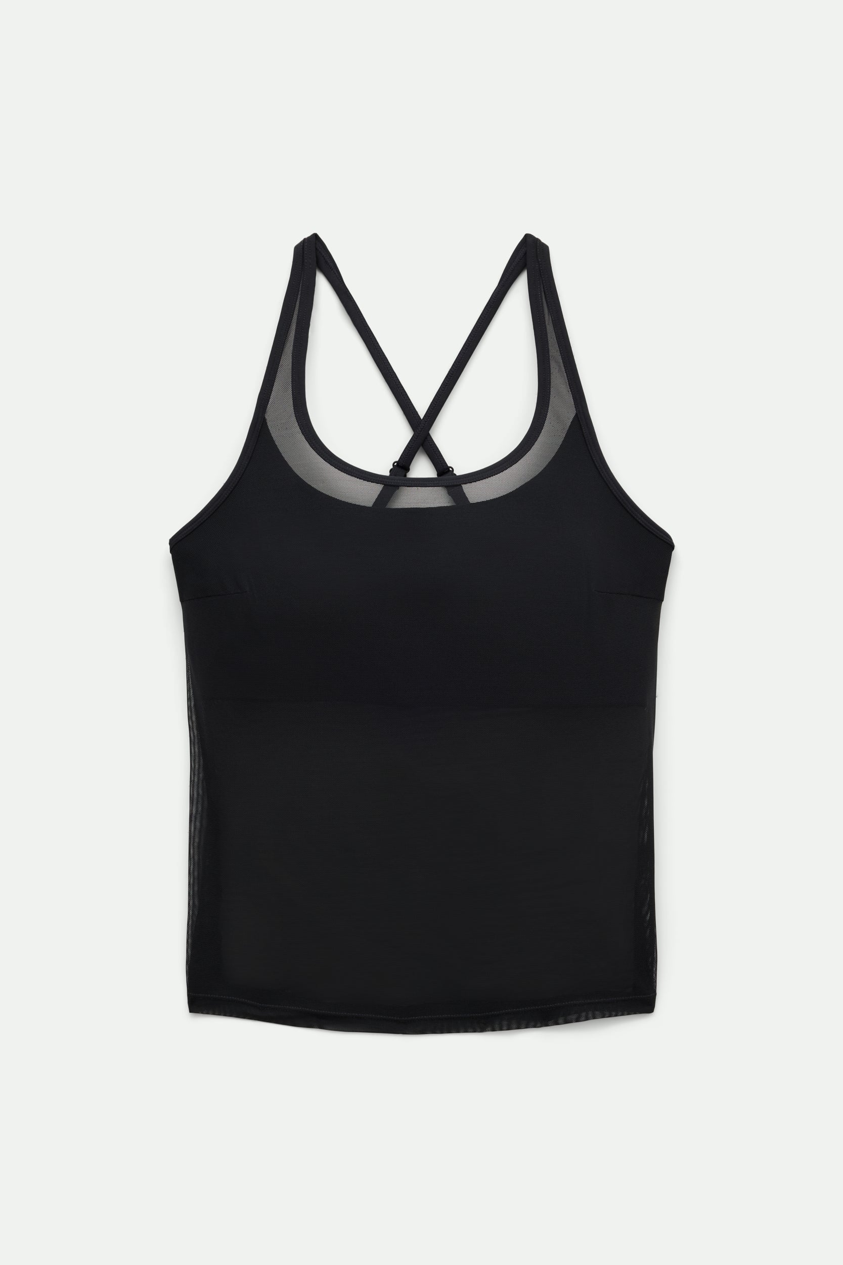 Black Imani Mesh Tank Bra