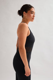 Black Imani Mesh Tank Bra