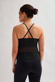 Black Imani Mesh Tank Bra