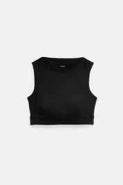 Black Teresa Boat Neck Bra