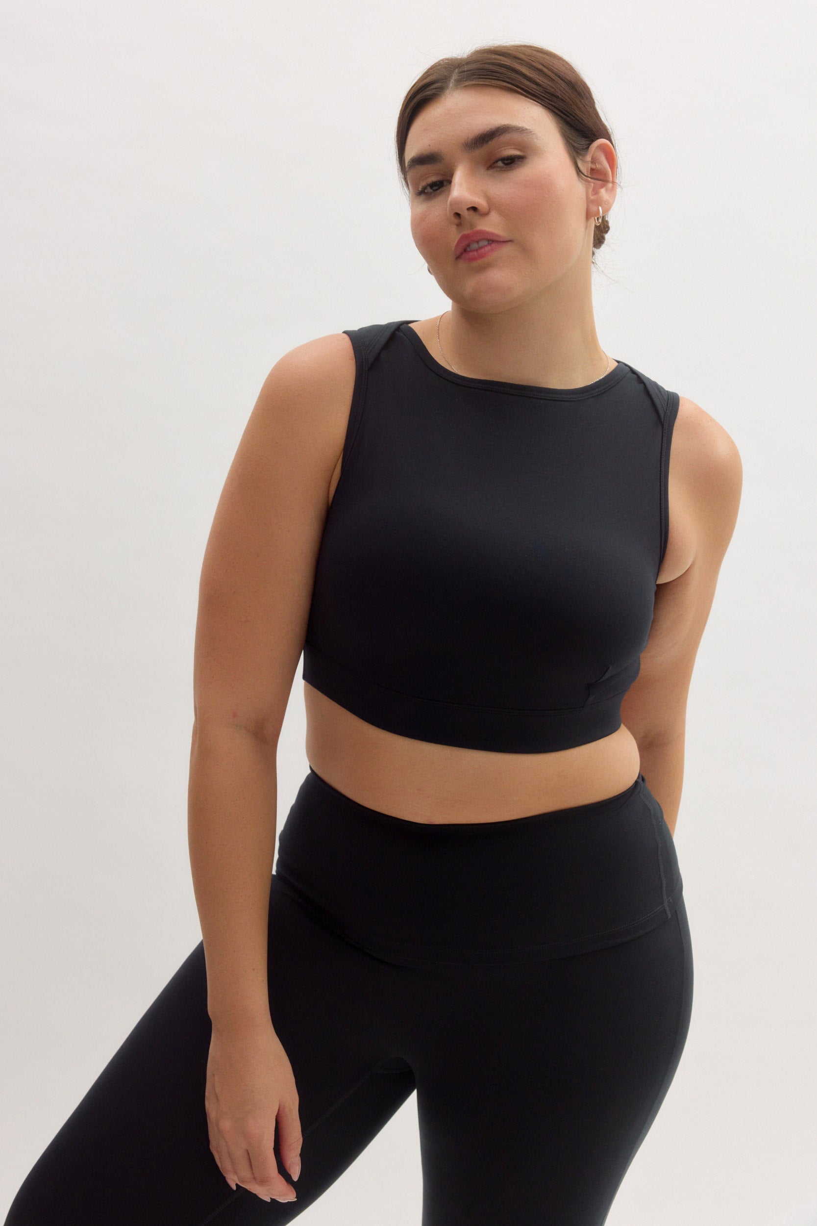 Black Teresa Boat Neck Bra