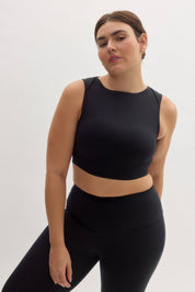 Black Teresa Boat Neck Bra