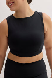 Black Teresa Boat Neck Bra
