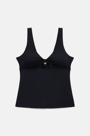 Black Meredith Bow Tank