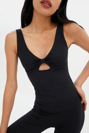 Black Meredith Bow Tank