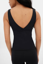 Black Meredith Bow Tank