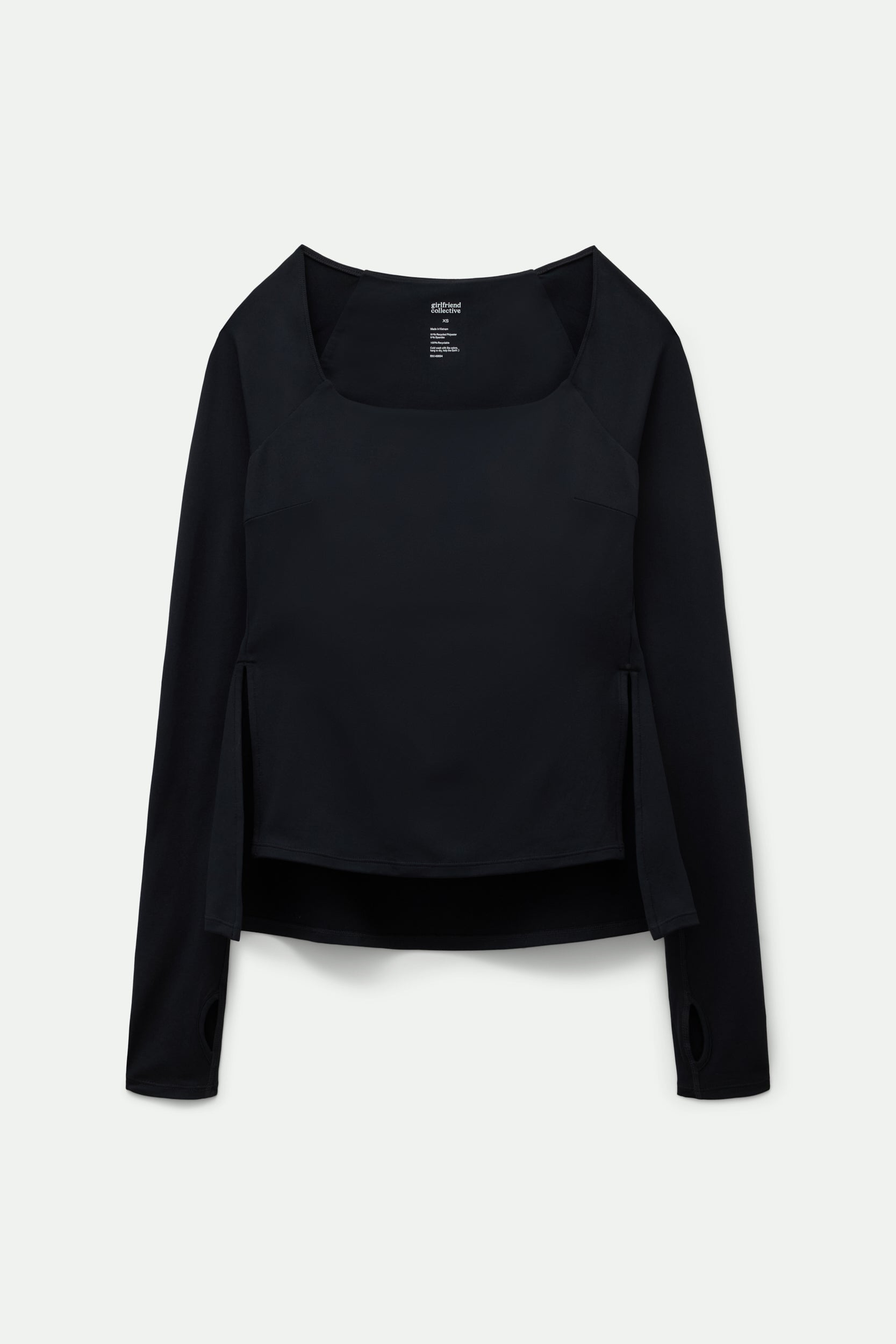 Black ReSet High-Low Long Sleeve Top