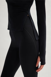 Black ReSet High-Low Long Sleeve Top