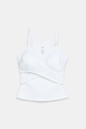White Tabitha Wrap Tank