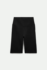 Black High-Rise Bike Short