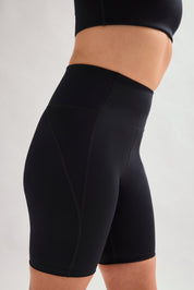 Black High-Rise Bike Short