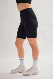 Black High-Rise Bike Short