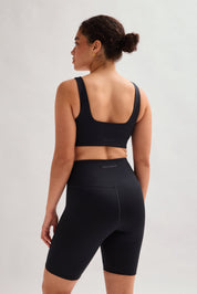 Black High-Rise Bike Short