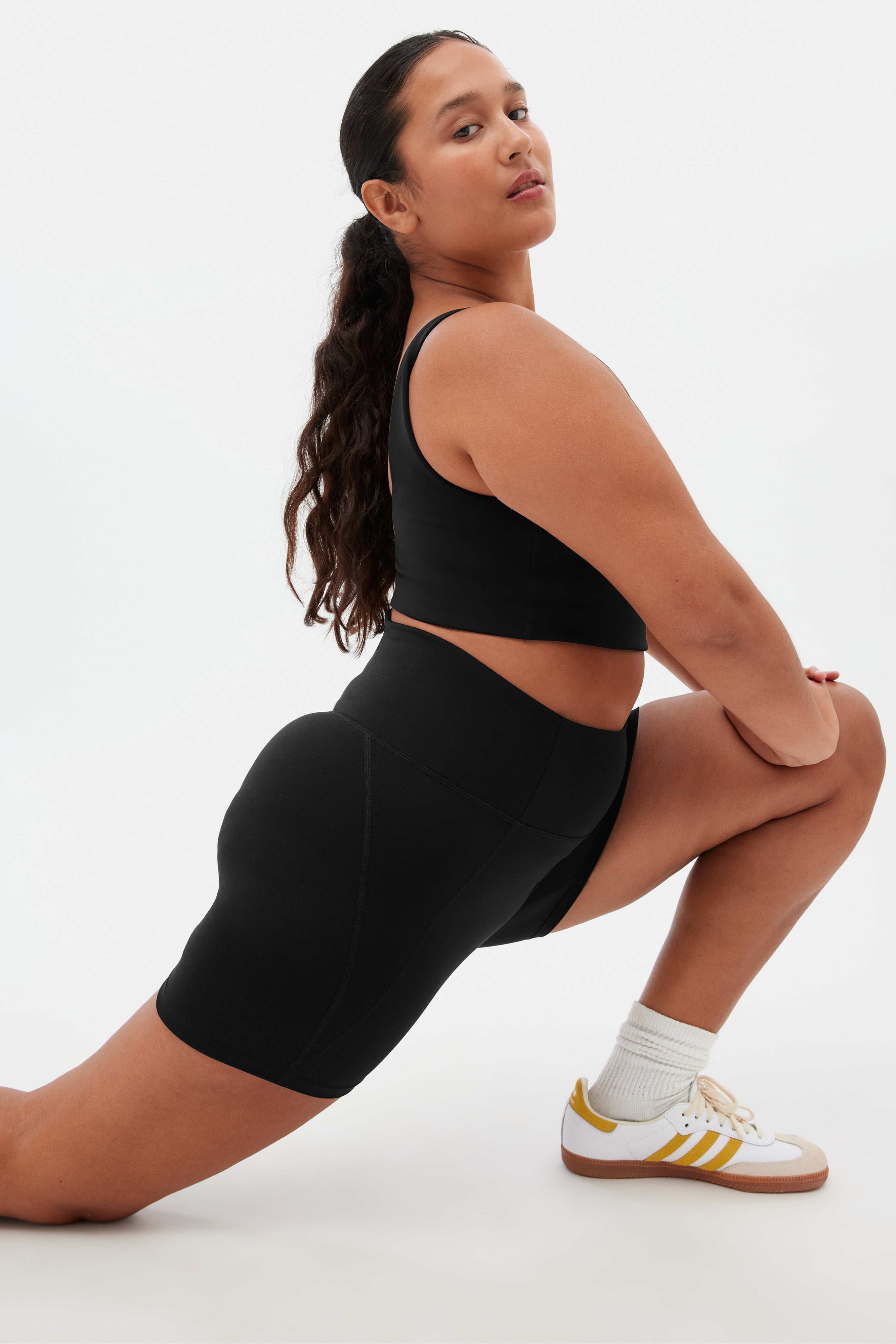 Black High-Rise Run Short