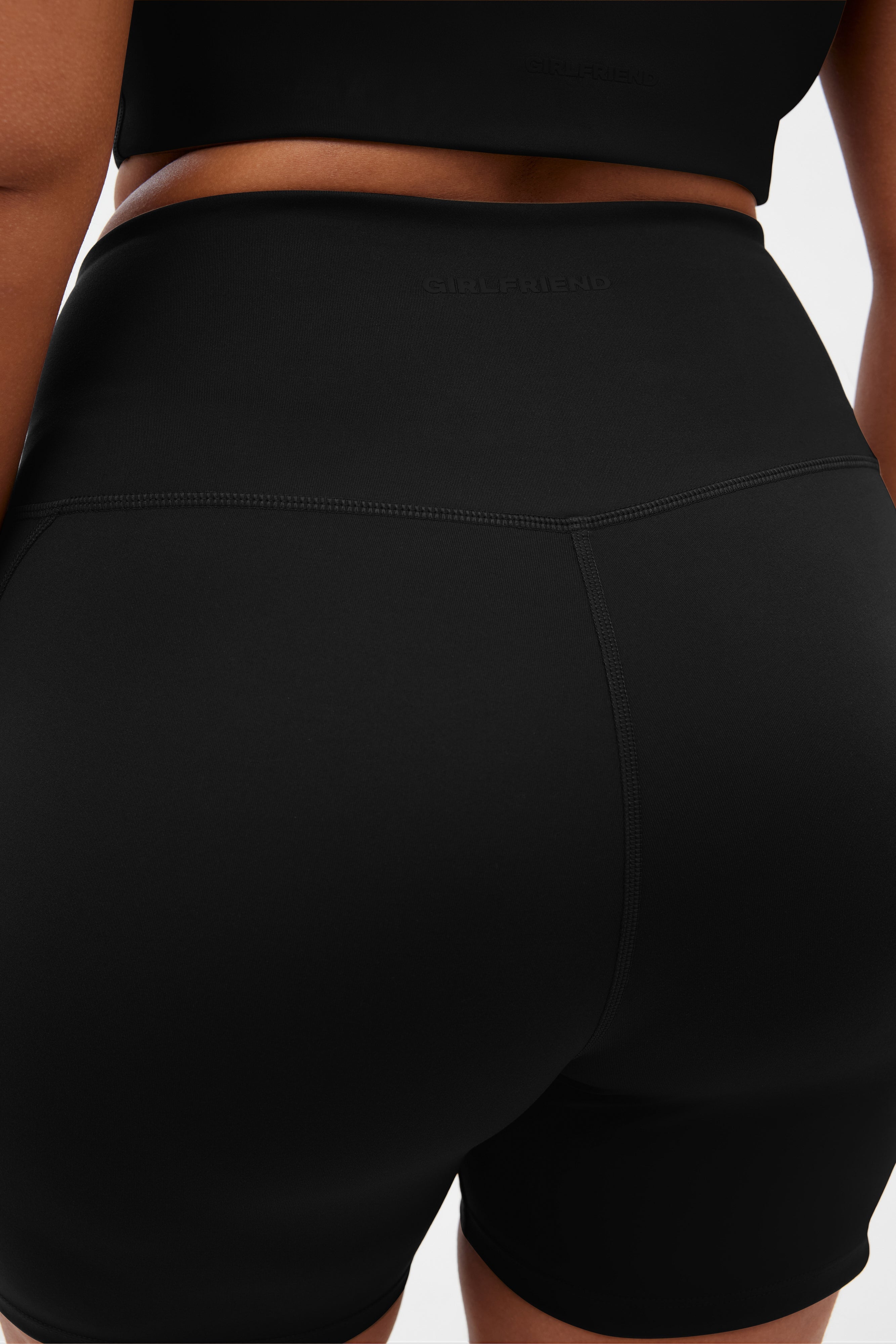 Black High-Rise Run Short