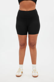 Black High-Rise Run Short