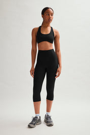 Black Compressive High-Rise Capri