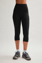 Black Compressive High-Rise Capri