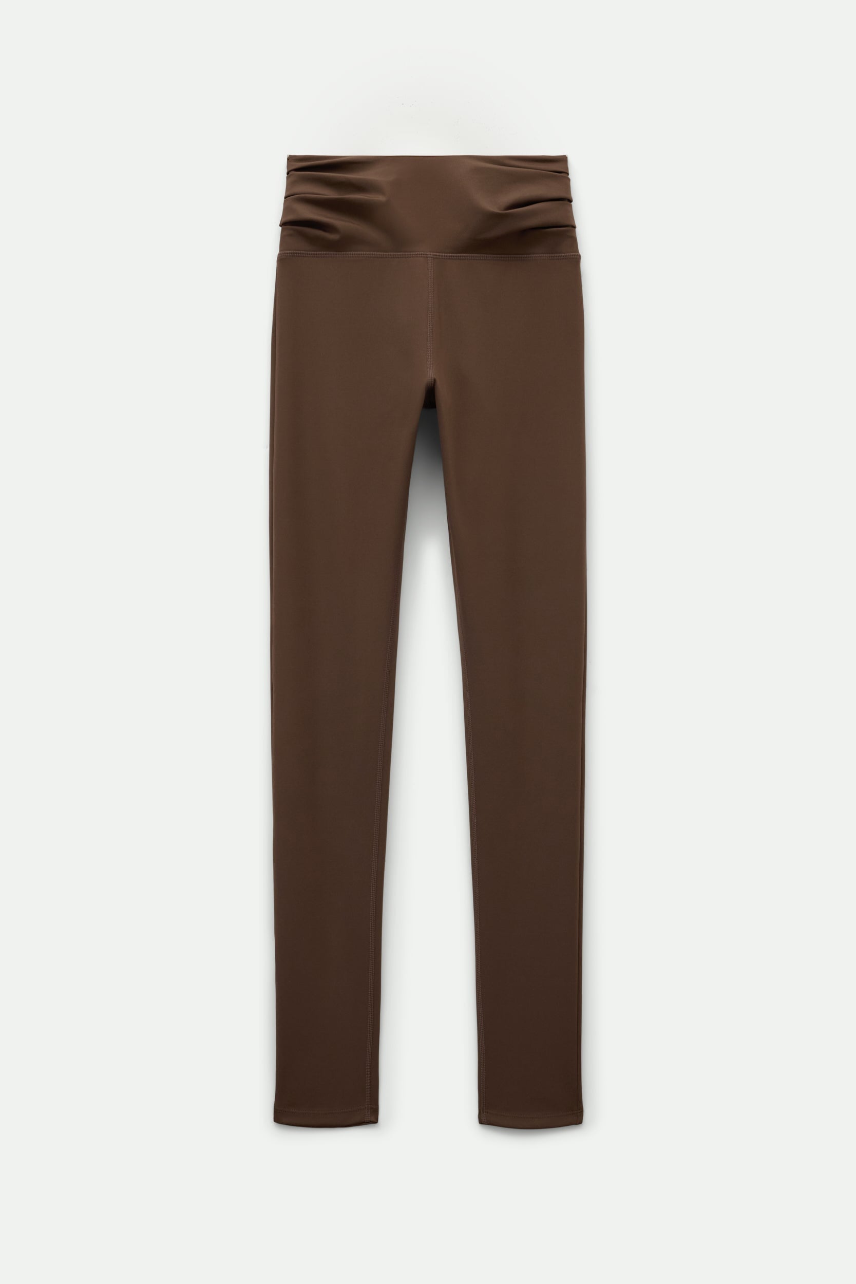 Café Compressive Pleated Waistband Legging