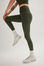 Terrace Compressive Pleated Waistband Legging
