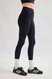 Black Compressive Moto Pocket Legging