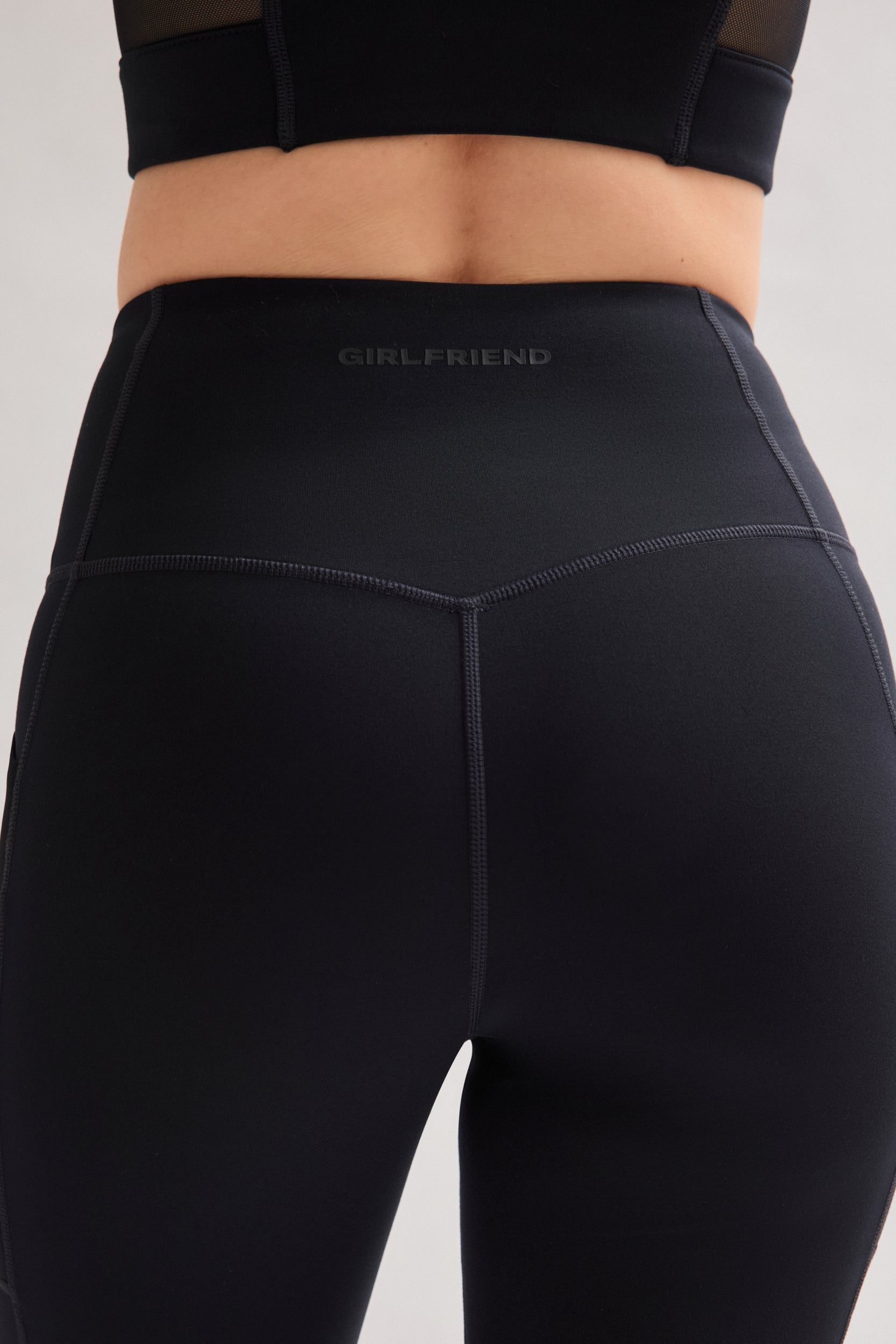 Black Compressive Moto Pocket Legging — Girlfriend Collective