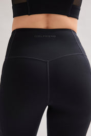 Black Compressive Moto Pocket Legging