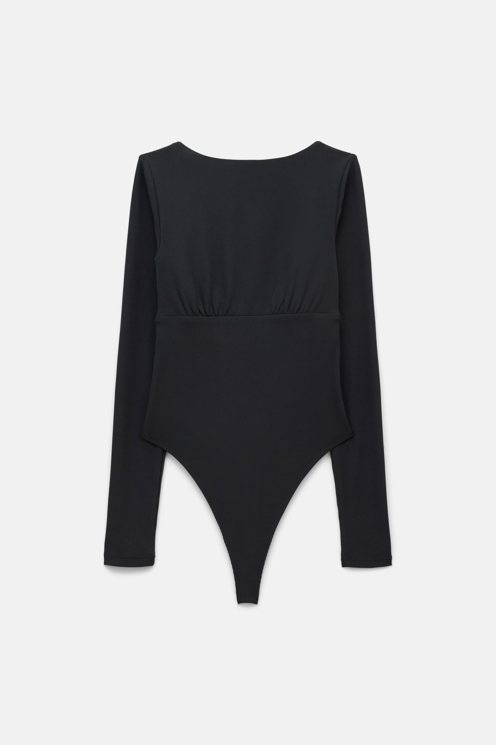 Black Elena Long Sleeve Bodysuit