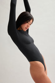 Black Elena Long Sleeve Bodysuit
