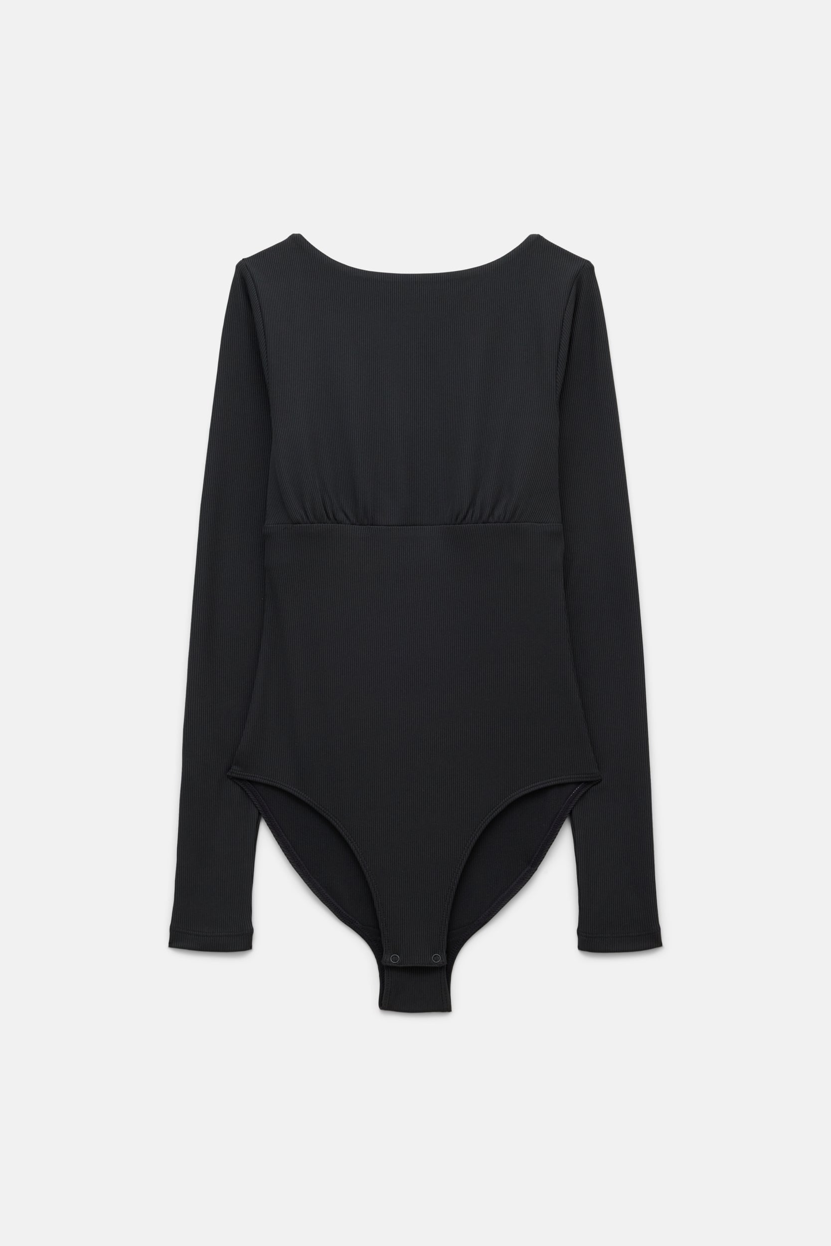 Black Elena Long Sleeve Bodysuit