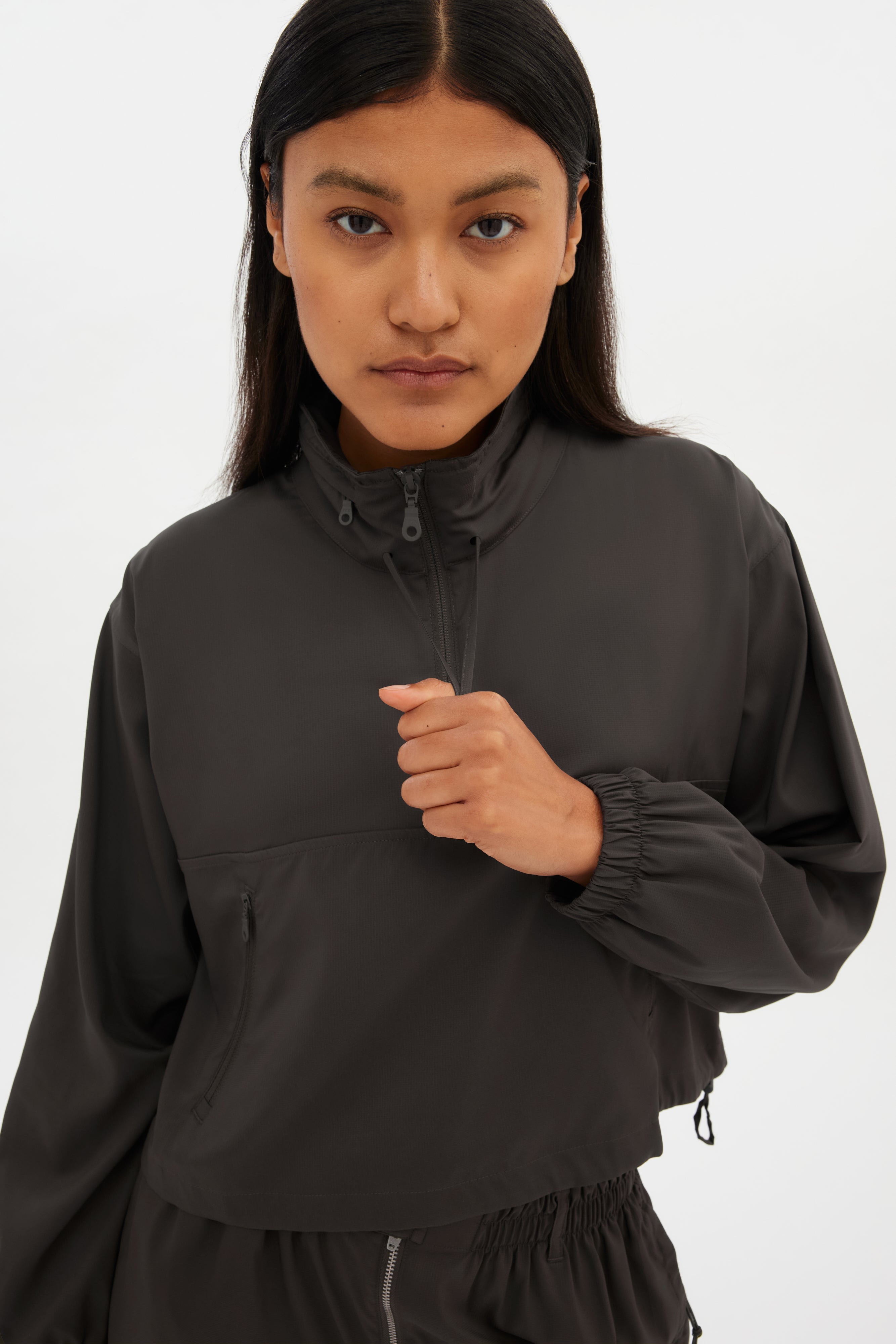 Olivine Huddle Half-Zip Windbreaker