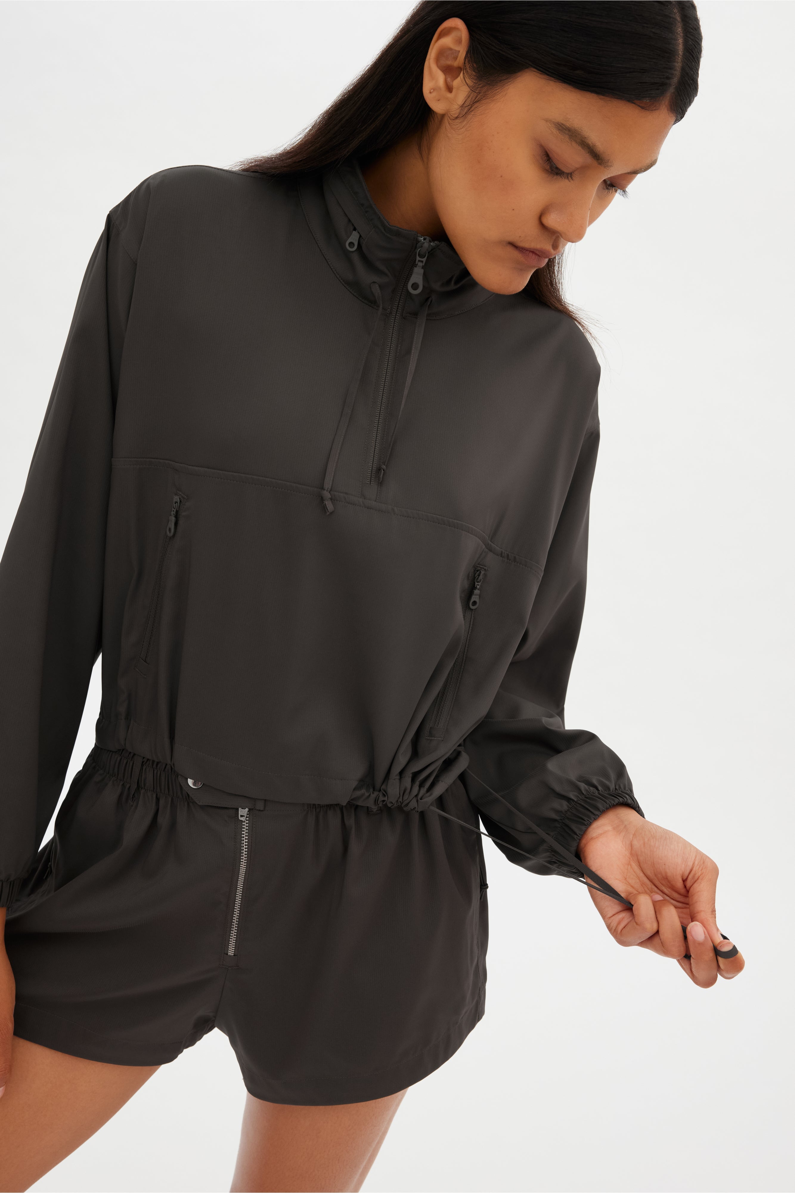 Olivine Huddle Half-Zip Windbreaker