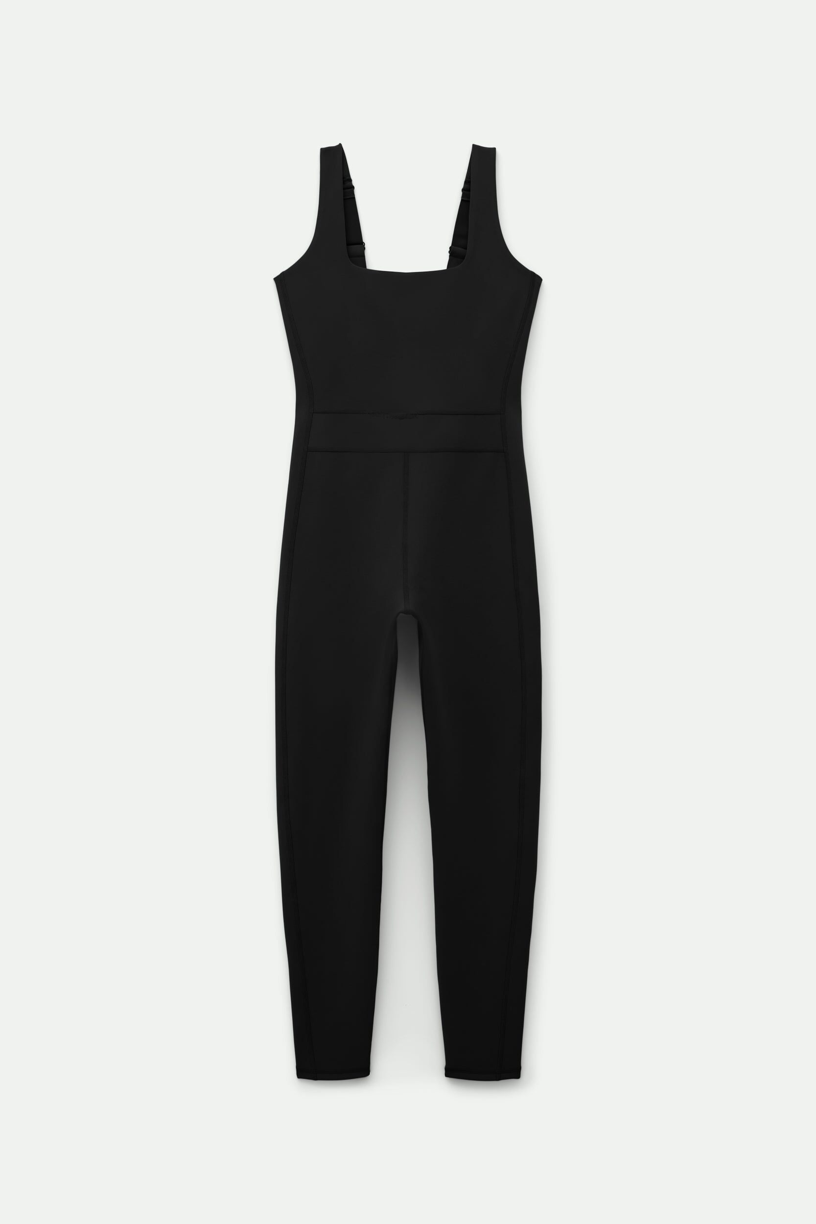 Black Luxe Paneled Unitard