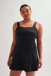 Black Aileen Paneled Dress
