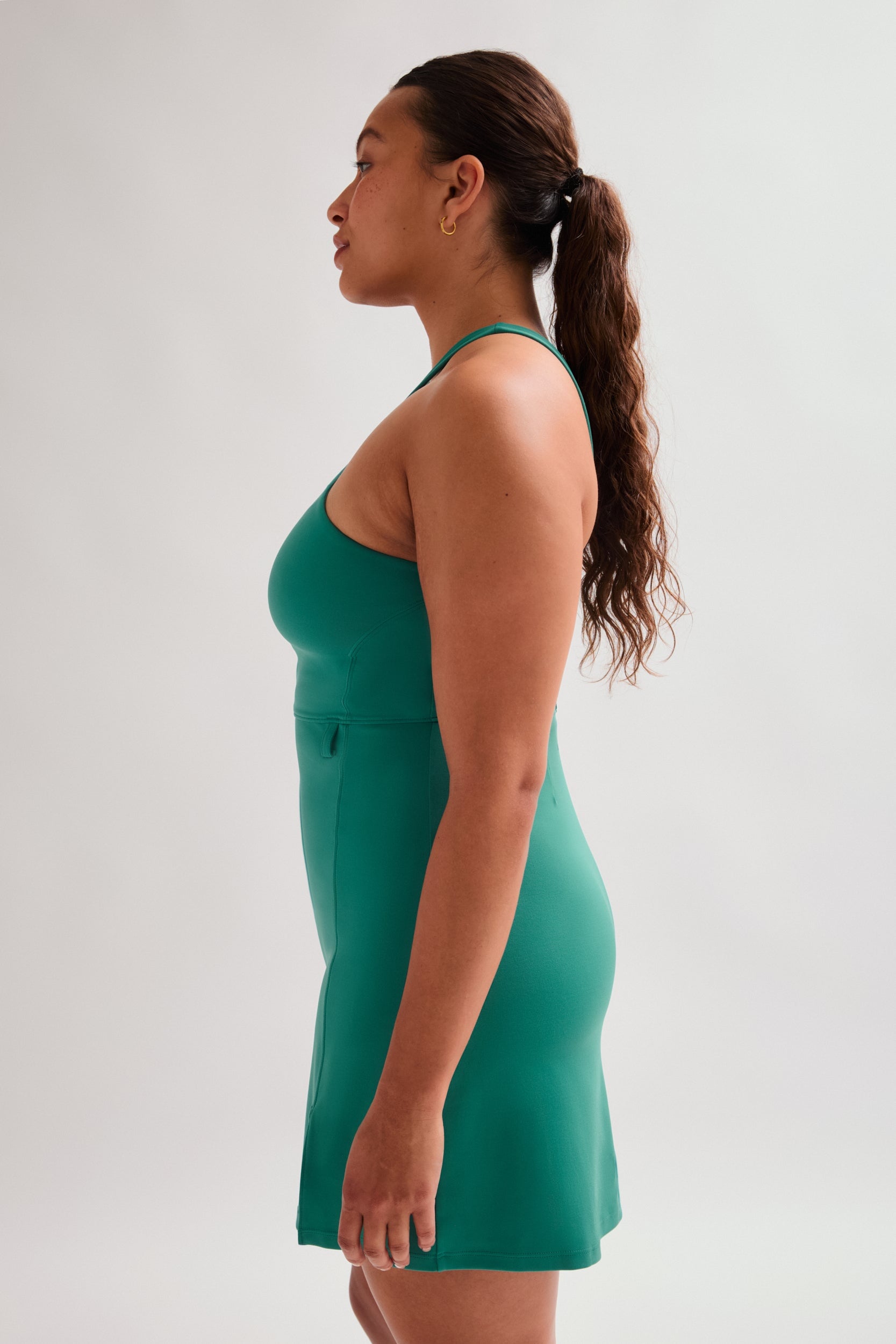 Glen Becca X Neck Dress