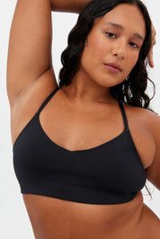 Black V Neck Bralette