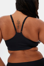 Black V Neck Bralette