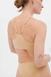 Suede V Neck Bralette